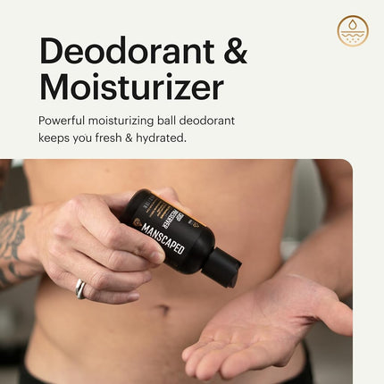 MANSCAPED® The Crop Preserver®, Men's Ball Deodorant Lotion, Male Care Hygiene Moisturizer, Anti-Chafing Groin Protection with Cooling Aloe Vera, Persevere® Scent, 4oz (2-Pack)