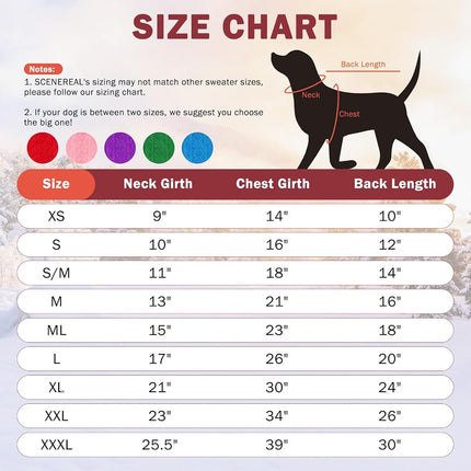SCENEREAL Knitted Dog Sweater for Large Medium Small Dogs, Cat Dog Winter Coat Warm Sweatershirts Outfits, Classic Pet Clothes with Leash Hole, Soft Pet Knitwear Apparel for Girls Boys, Pink XXXL