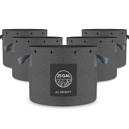 AC Infinity Heavy Duty Fabric Pots, 25 Gallon Aera