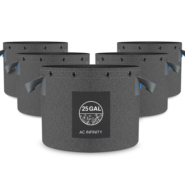 AC Infinity Heavy Duty Fabric Pots, 25 Gallon Aera