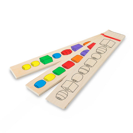 Melissa & Doug Bead Sequencing Set with 46 Wooden Beads and 5 Double-Sided Pattern Boards