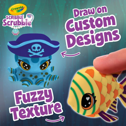 Crayola Scribble Scrubbie Glow Lagoon Pets, Sea Animal Toys, Gifts for for Boys & Girls, 3+