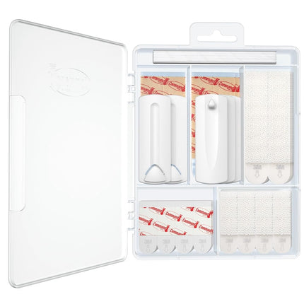 Command Picture Hanging Kit,3-Sawtooth&2-Wire-Backed Picture Hangers,5-Large Strips,Large Picture Hanging Strips 4-Set,Small Picture Hanging Strips 8-Set,16-Poster Strips,2.54x15.24x20.32cm