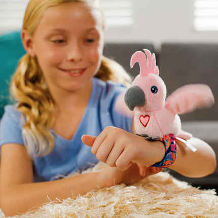 Happy Yappers 2 Pack Cockatoo & Parrot Slap Bracelet Interactive Plush Toy