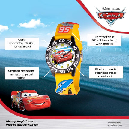 Reloj analógico de cuarzo Disney para niños con correa de plástico W001505