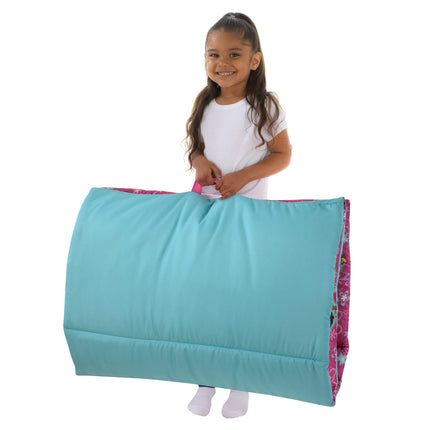 Disney Encanto Delicia Tropical Rosa y Aqua, Mirabel e Isabella Colchoneta de Siesta Plegable de Lujo para Niños Pequeños
