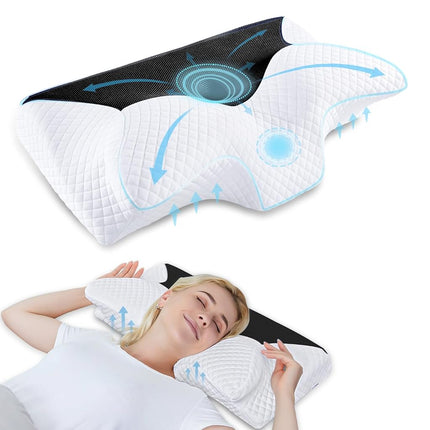 HOMCA Cervical Pillow, Ergonomic Memory Foam Neck 