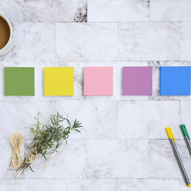 Post-it Notes, 3 in x 3 in, 5 Sticky Notes Pads, 100 Sheets per Pad, Floral Fantasy Collection, School Supplies and Oﬃce Products