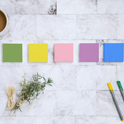 Post-it Notes, 3 in x 3 in, 5 Sticky Notes Pads, 100 Sheets per Pad, Floral Fantasy Collection, School Supplies and Oﬃce Products