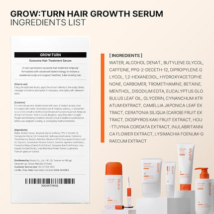 lilyeve GROWTURN Hair Growth Serum with Built-in Brush, Heartleaf-Derived Exosomes to Revitalize Hair, Hair Thickening, Hair Growth Accelerator - Korean Hair Care, 3.38 fl. oz. (Pack of 1)