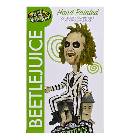 Figura NECA Head Knocker Beetlejuice Traje a Rayas 20cm