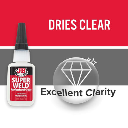 J-B Weld 33120CAN SuperWeld Clear Super Glue, Instant Adhesive, 20 g