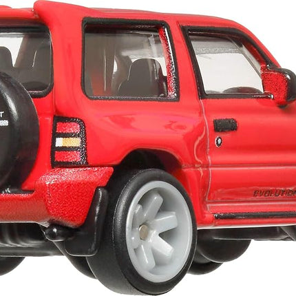 Hot Wheels Premium Car Culture Collectible Toy Car, 1:64 Scale Die-Cast Mitsubishi Pajero Evolution, Terra Trek Vehicle with Real Riders Tires