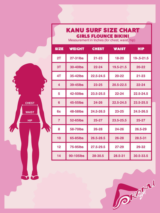 Kanu Surf Girls' Karlie Flounce Bikini Beach Sport 2 Piece Swimsuit, Vera Purple, 14