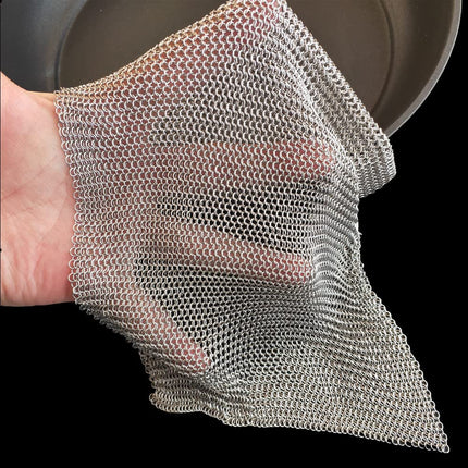 Cast Iron Scrubber, 316L Stainless Steel Fine Mesh