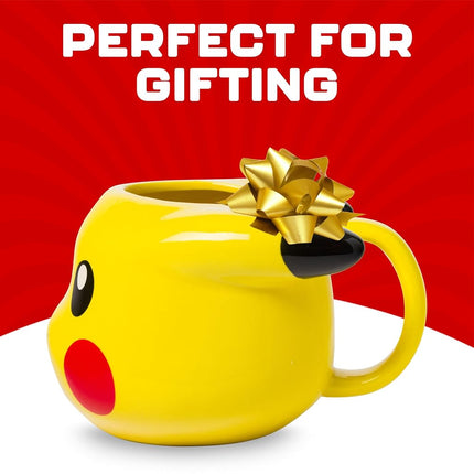 Taza de Cerámica 3D Esculpida de Pikachu de Pokémon, de Silver Buffalo, 591 ml