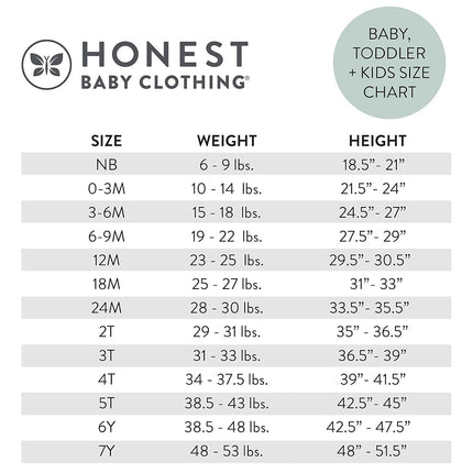 HonestBaby Multipack Short Sleeve T-Shirt Tee 100% Organic Cotton Infant Baby, Toddler, Little Kids Boys, Girls, Unisex, Rainbow Gems Blues, 7 Years
