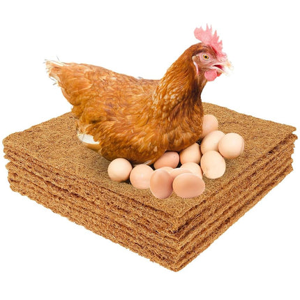 Abizarch 10Pcs Chicken Nesting Pads 13"x13", Natur