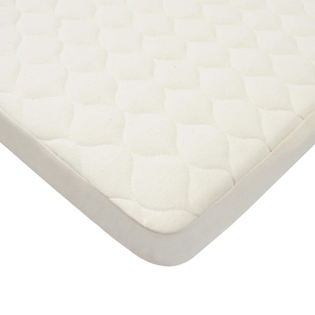 American Baby Company Waterproof Quilted Pack N Play Playard Size Fitted Mattress Cover Made with Organic Cotton, Natural Color - Vinyl Free