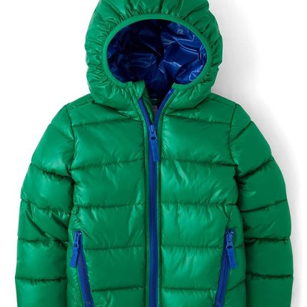 Gymboree Boys And Toddler Puffer Jacket, Kelly Green, 10
