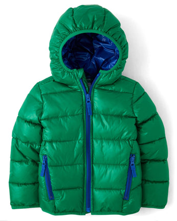 Gymboree Boys And Toddler Puffer Jacket, Kelly Gre