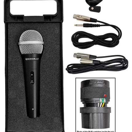 Rockville RMC-XLR Wired Dynamic Microphone, Full M