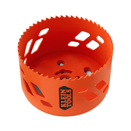 Klein Tools 31027 Bi-Metal Hole Saw, 4-Inch Circle Saw, Metal and Drywall Hole Cutter, Sheet Metal Cutter