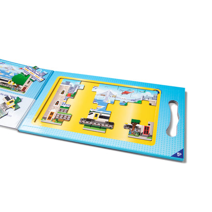 Melissa & Doug Take-Along Magnetic Jigsaw Puzzles Travel Toy – Vehicles (2 15-Piece Puzzles)