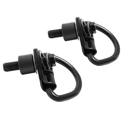 ALMULOO D-Hooks Compatible with 2015-2024 Ford Transit 150 250 350 Rear Cargo Vehicle D Rings Tie Down Hook Powder Coated Black 2Pcs