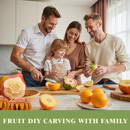 46 Pieces Stainless Steel Fruit Carving Tools Set - Professional Watermelon Carving Knife Kit with Ergonomic Handles and Portable Case, Durable Tools
