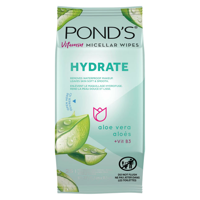 Pond's Vitamin Micelar Wet Wipes for Dry Skin Mois