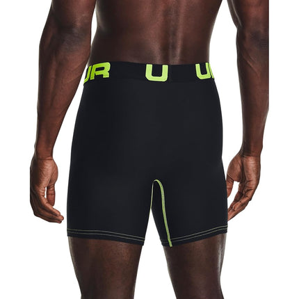 Under Armour Men's Tech Stretch Moisture Wicking Flat Front Shorts, (007) Black/Black, 4XL