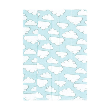 Hudson Baby Unisex Baby Cotton Flannel Burp Cloths, Neutral New Elephant 4-Pack, One Size
