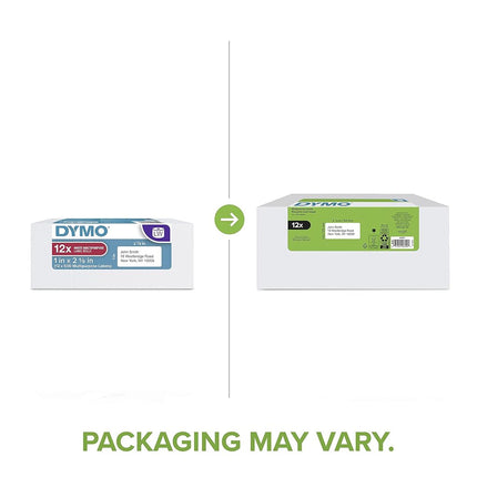 DYMO Authentic LW Multi-Purpose Labels for LabelWriter Label Printers, White, 1" x 2-1/8", 12 Rolls of 500 (6000 Total)