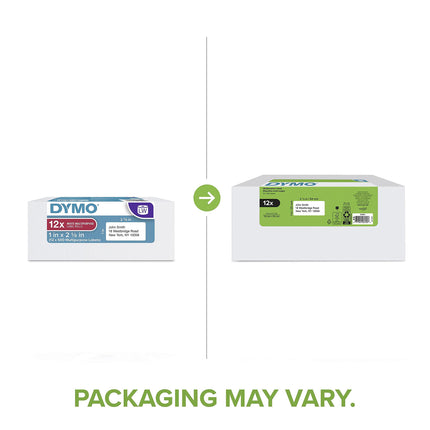 DYMO Authentic LW Multi-Purpose Labels for LabelWriter Label Printers, White, 1" x 2-1/8", 12 Rolls of 500 (6000 Total)