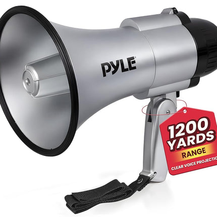 Pyle 30W Megaphone Bullhorn Speaker – Portable Han