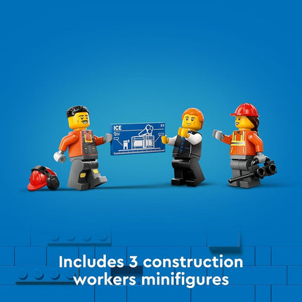 LEGO City Yellow Construction Excavator, Digger Truck Toy for 8 Plus Year Old Boys & Girls, Kids Toy Vehicle Set with Character Minifigures, STEM Building Kit 60420