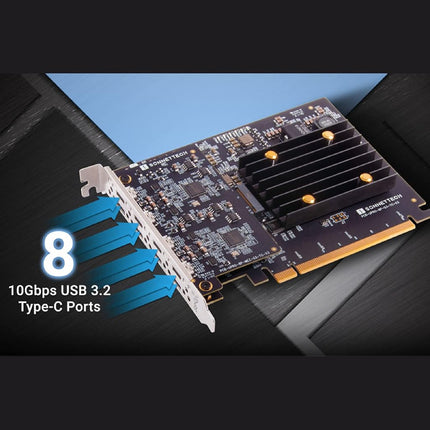 Sonnet Allegro Pro USB-C 8-port PCIe Card [Thunderbolt compatible] - PCIe Sound Card