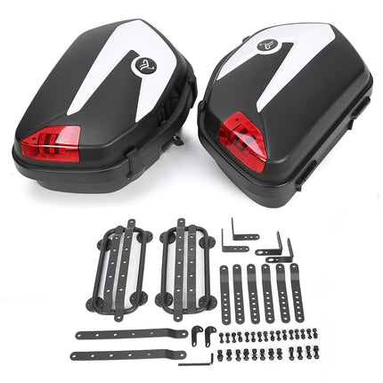 Sacoches rigides ECOTRIC compatibles avec Can-am Spyder Roadster RS ST Honda Street avec supports de montage