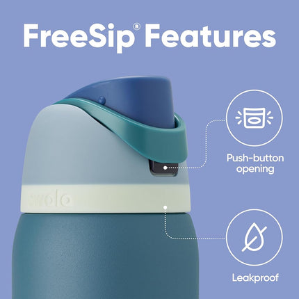 Owala FreeSip Insulated Stainless Steel Water Bottle, 945ml, Denim