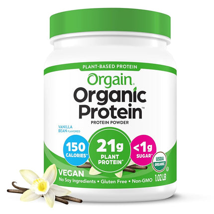 Orgain Organic Vegan Protein Powder, Vanilla Bean 