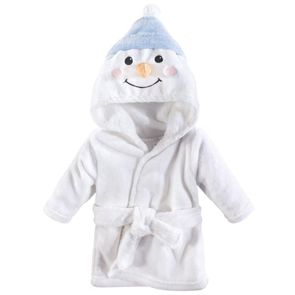 Hudson Baby Soft Plush Bathrobe, Snowman, 0-9 Mont