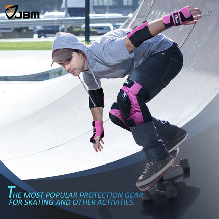 JBM Adult & Kids Knee Pads Elbow Pads and Wrist Guards for Inline Skating, Roller Skating, Skateboarding, Scootering