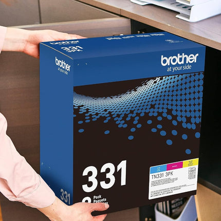 BROTHER Genuine Standard-Yield Color Toner Cartridge Three Pack TN331 3PK -Includes one Cartridge Each of Cyan, Magenta & Yellow Toner