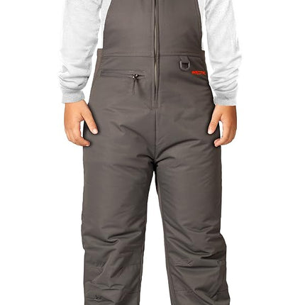 Arctix Kids Insulated Snow Bib Overalls, Charcoal, X-Large
