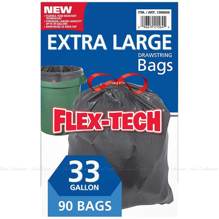 Kirkland Signature Drawstring Rubbish Bags 33 Gallon 124 Ltr 90 Count