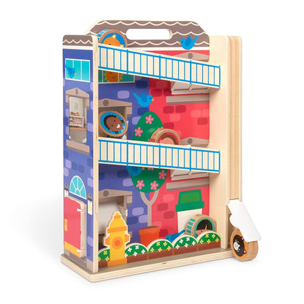 Melissa & Doug GO Tots Wooden House Tumble – 7-Pie