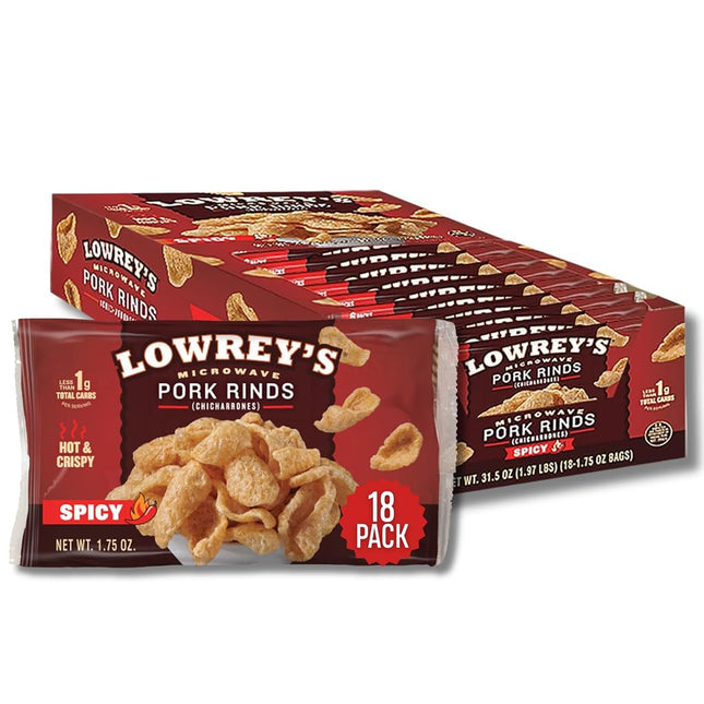Lowrey's Hot & Spicy Bacon Curls, Microwave Pork R