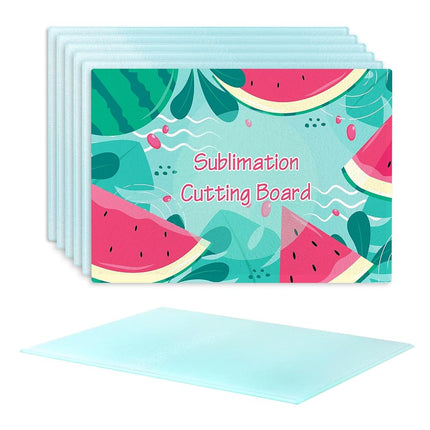 6Pack Sublimation Glass Cutting Board Blanks, Text