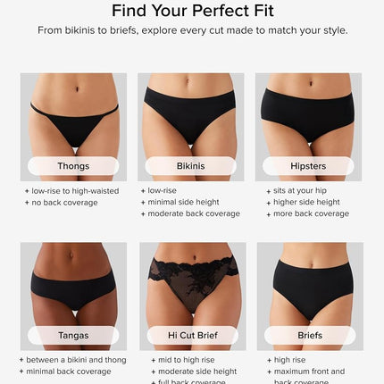Wacoal Women's B Smooth Hi Cut Brief Panty 3 Pack, Rose Dust, Deep Taupe, Black, S
